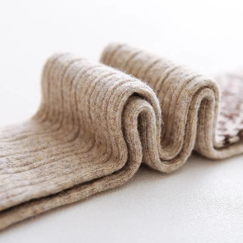 100 Cotton Leg Warmers - Beige / One Size