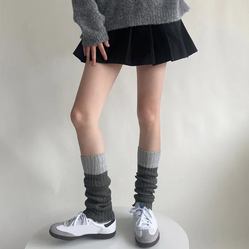 Gray Knit Leg Warmers - Gray