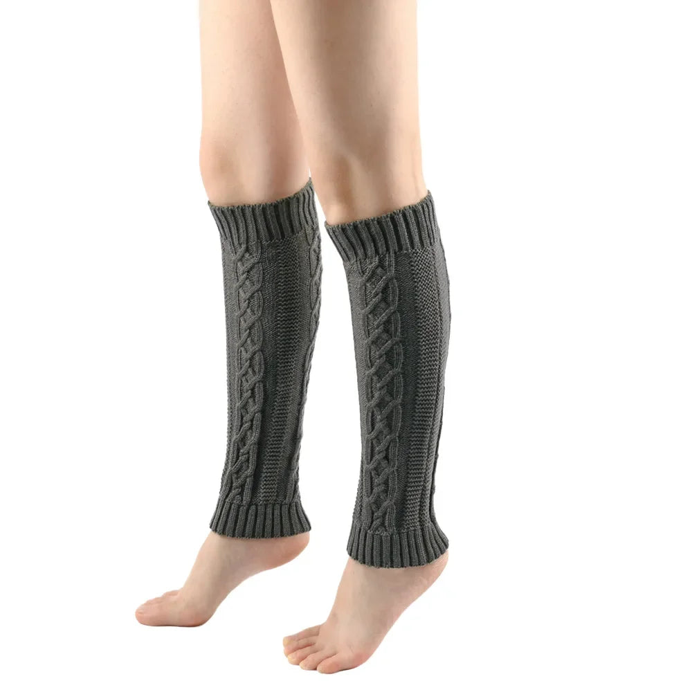 Knitting Leg Warmers - dark gray / single code