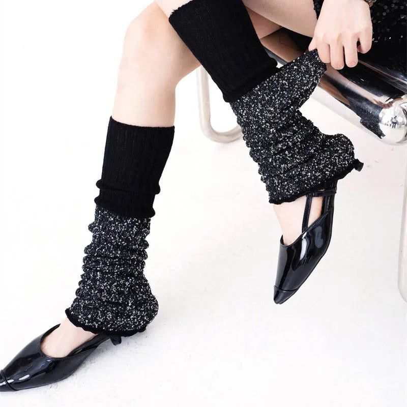 Leg Warmer Fashion - black / One Size