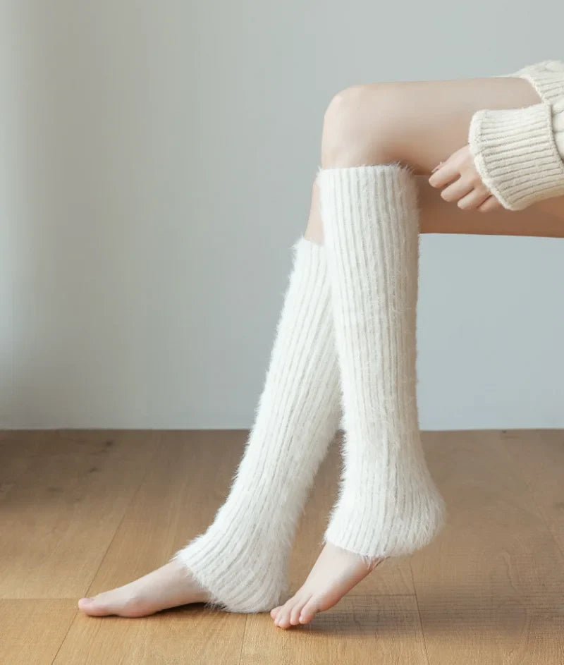 Leg Warmers Cashmere - WHITE / One Size