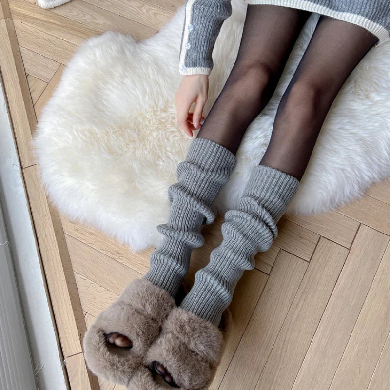 Leg Warmers Korean Fashion - gray / one size