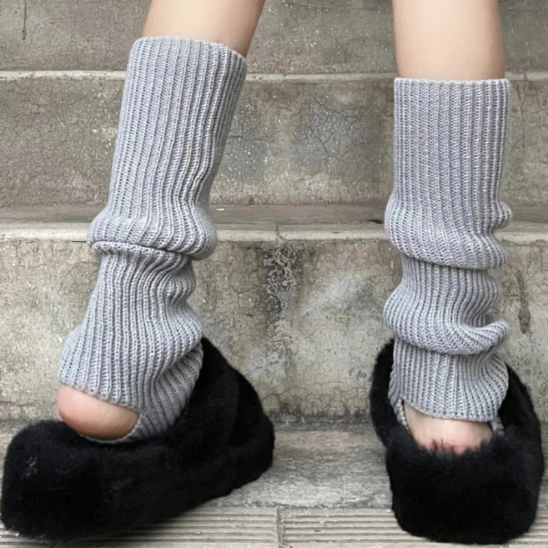 Leg Warmers Korean Fashion - gray / one size