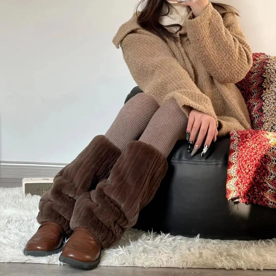 Leg Warmers Style - Brown / 38-40cm