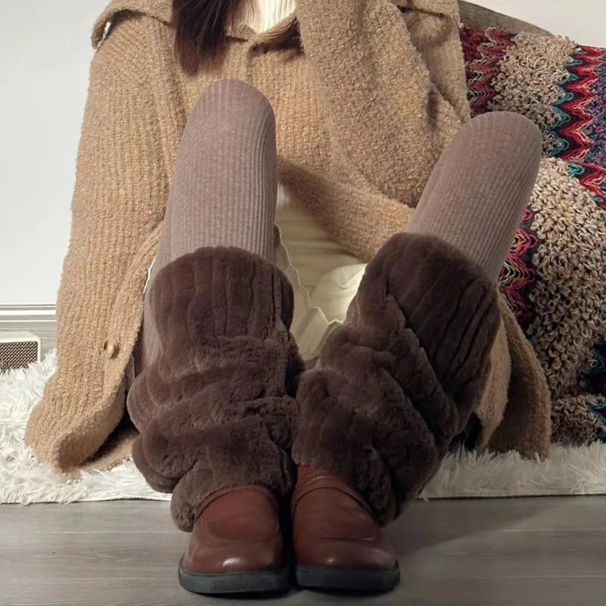 Leg Warmers Style - Brown / 38-40cm