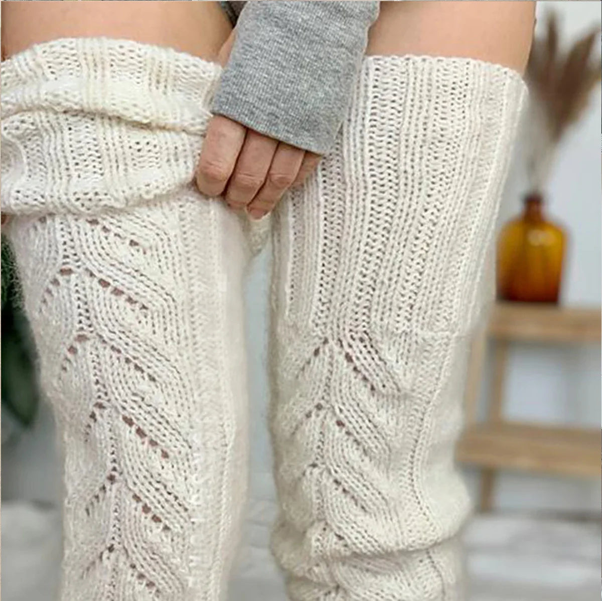 Long Leg Warmers Canada - white / one size