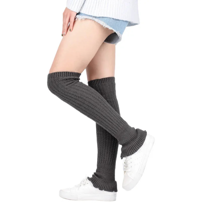 Wool Leg Warmers - Dark Gray / One Size